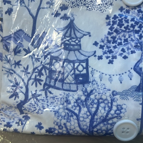 NWT Blue and White Pajama Shirt - Picture 4 of 4